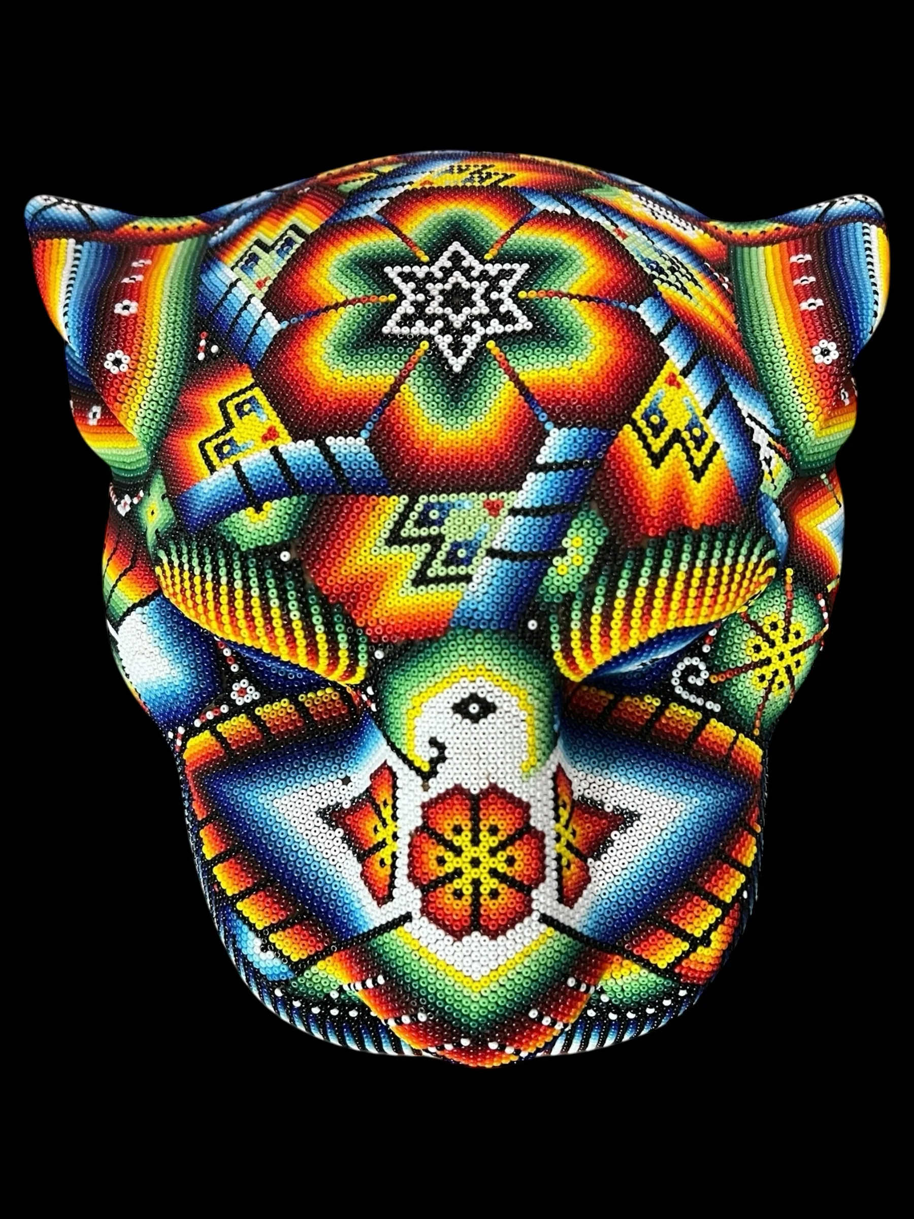 Huichol Jaguar Head - Image 4